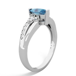 Blue Topaz Royal Marquise 14K White Gold ring R2343