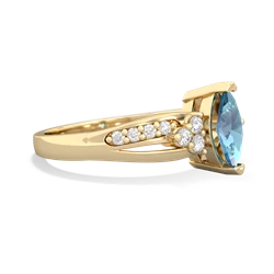 Blue Topaz Royal Marquise 14K Yellow Gold ring R2343