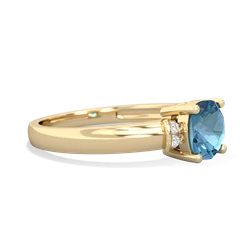 Blue Topaz Simply Elegant Cushion 14K Yellow Gold ring R2489