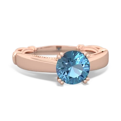 Thumbnail for Blue Topaz Renaissance 14K Rose Gold ring R27806RD - front view