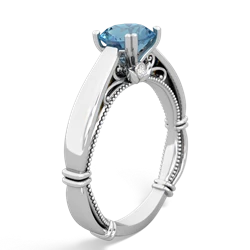 Blue Topaz Renaissance 14K White Gold ring R27806RD