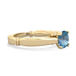 Blue Topaz Renaissance 14K Yellow Gold ring R27806RD