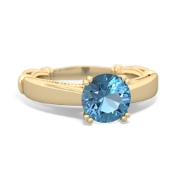 Blue Topaz Renaissance 14K Yellow Gold ring R27806RD