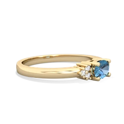 Blue Topaz Simply Elegant East-West 14K Yellow Gold ring R2480