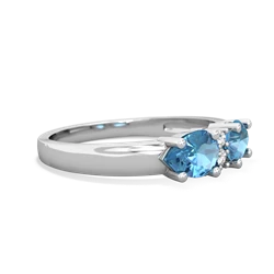 Blue Topaz Pear Bowtie 14K White Gold ring R0865