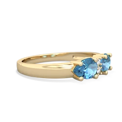 Blue Topaz Pear Bowtie 14K Yellow Gold ring R0865