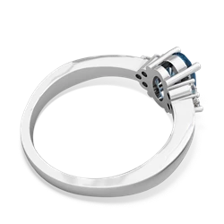 Blue Topaz Simply Elegant 14K White Gold ring R2113