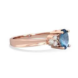 Blue Topaz Simply Elegant 14K Rose Gold ring R2113