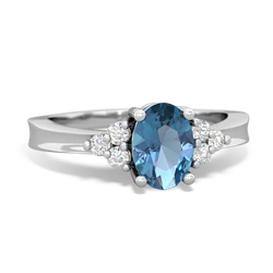 Blue Topaz Simply Elegant 14K White Gold ring R2113