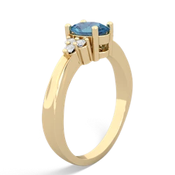 Blue Topaz Simply Elegant 14K Yellow Gold ring R2113