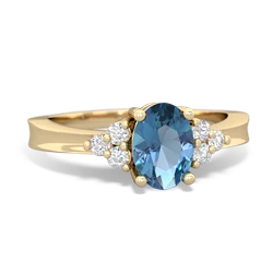 Blue Topaz Simply Elegant 14K Yellow Gold ring R2113