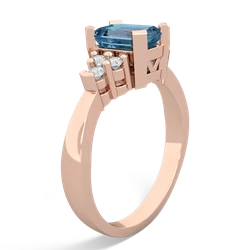 Blue Topaz Timeless Classic 14K Rose Gold ring R2591