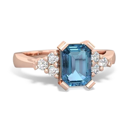 Blue Topaz Timeless Classic 14K Rose Gold ring R2591