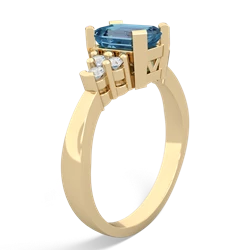 Blue Topaz Timeless Classic 14K Yellow Gold ring R2591