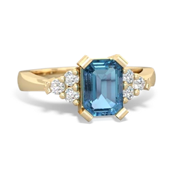 Blue Topaz Timeless Classic 14K Yellow Gold ring R2591