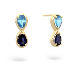 Blue Topaz Infinity 14K Yellow Gold earrings E5050