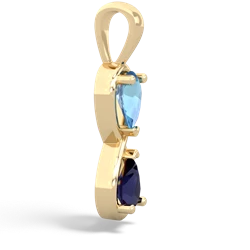 Blue Topaz Infinity 14K Yellow Gold pendant P5050