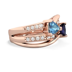 Blue Topaz Bowtie 14K Rose Gold ring R2360