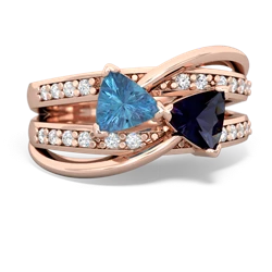 Blue Topaz Bowtie 14K Rose Gold ring R2360