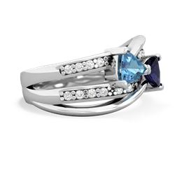 Blue Topaz Bowtie 14K White Gold ring R2360