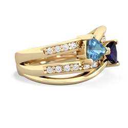 Blue Topaz Bowtie 14K Yellow Gold ring R2360