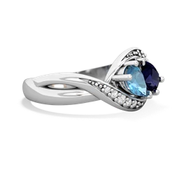 Blue Topaz Summer Winds 14K White Gold ring R5342