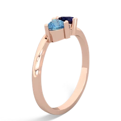 Blue Topaz Sweethearts 14K Rose Gold ring R5260