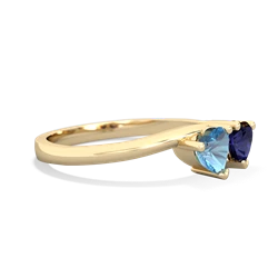 Blue Topaz Sweethearts 14K Yellow Gold ring R5260