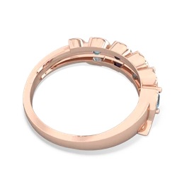 Blue Topaz Anniversary Band 14K Rose Gold ring R2089