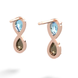 Blue Topaz Infinity 14K Rose Gold earrings E5050