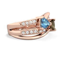 Blue Topaz Bowtie 14K Rose Gold ring R2360