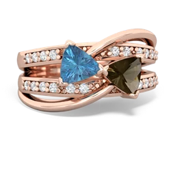 Blue Topaz Bowtie 14K Rose Gold ring R2360