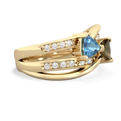 Blue Topaz Bowtie 14K Yellow Gold ring R2360