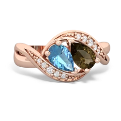 Blue Topaz Summer Winds 14K Rose Gold ring R5342