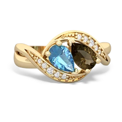 Blue Topaz Summer Winds 14K Yellow Gold ring R5342