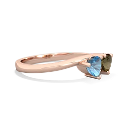 Blue Topaz Sweethearts 14K Rose Gold ring R5260