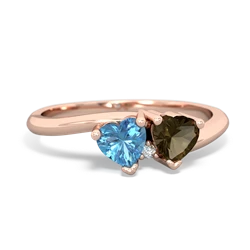 Blue Topaz Sweethearts 14K Rose Gold ring R5260