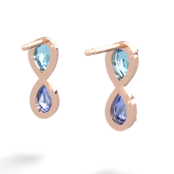 Blue Topaz Infinity 14K Rose Gold earrings E5050