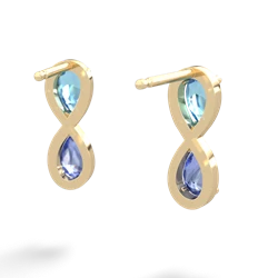 Blue Topaz Infinity 14K Yellow Gold earrings E5050