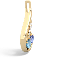 Blue Topaz Keepsake Curves 14K Yellow Gold pendant P5450