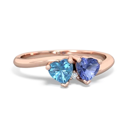 Blue Topaz Sweethearts 14K Rose Gold ring R5260