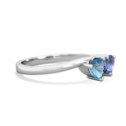 Blue Topaz Sweethearts 14K White Gold ring R5260