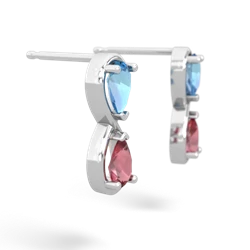 Blue Topaz Infinity 14K White Gold earrings E5050