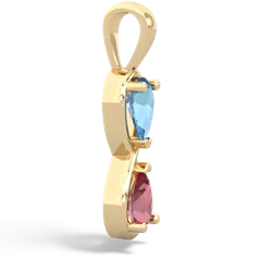 Blue Topaz Infinity 14K Yellow Gold pendant P5050