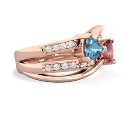 Blue Topaz Bowtie 14K Rose Gold ring R2360