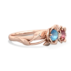 Blue Topaz Rose Garden 14K Rose Gold ring R5510