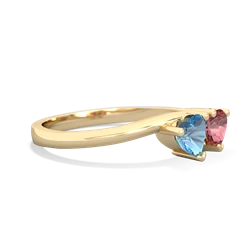 Blue Topaz Sweethearts 14K Yellow Gold ring R5260