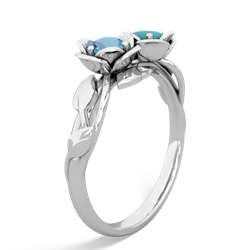 Blue Topaz Rose Garden 14K White Gold ring R5510