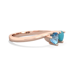 Blue Topaz Sweethearts 14K Rose Gold ring R5260