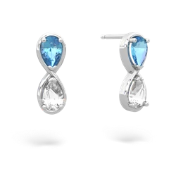 Blue Topaz Infinity 14K White Gold earrings E5050